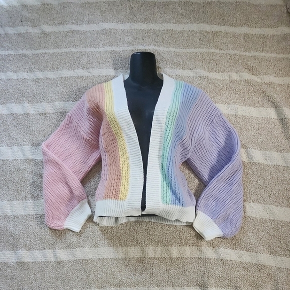 & Other Stories Sweaters - & Other Stories Pastel Striped Cardigan
